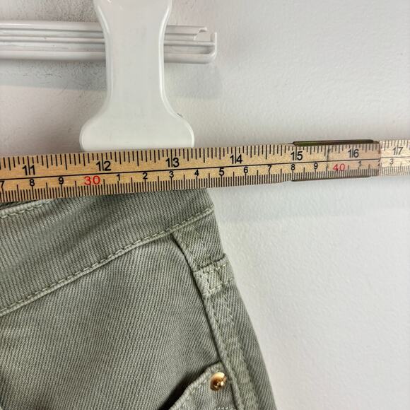 Zara Wide Leg Jeans Green 4 - Picture 6 of 8